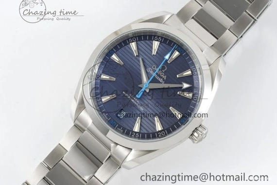 1220 FreshLook Aqua Terra 150M SS JQK 1:1 Best Edition Blue Dial Blue Hand on SS Bracelet A 7831